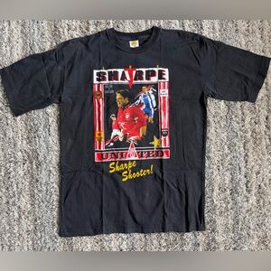 Vintage 90s Lee Sharpe Manchester United "Sharpe Shooter" Bootleg T-Shirt 22x27